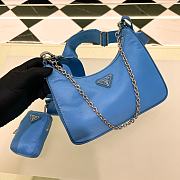Prada Re-Edition 2005 Re-Nylon And Saffiano Mini Bag Blue 22 * 17 * 6 - 1