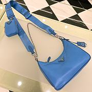 Prada Re-Edition 2005 Re-Nylon And Saffiano Mini Bag Blue 22 * 17 * 6 - 3