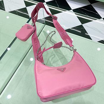Prada Re-Edition 2005 Re-Nylon And Saffiano Mini Bag Pink 22 * 17 * 6