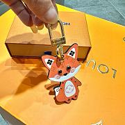 Louis Vuitton Key Ring Leather Orange Animal Portocle Cute Fox - 4