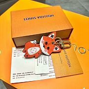 Louis Vuitton Key Ring Leather Orange Animal Portocle Cute Fox - 3
