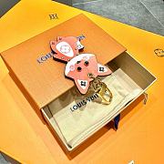 Louis Vuitton Key Ring Leather Orange Animal Portocle Cute Fox - 2