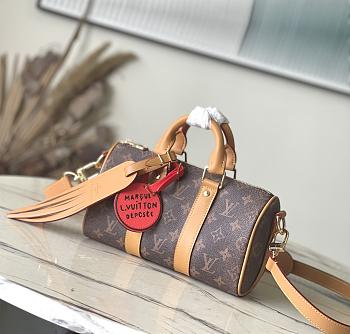 Louis Vuitton Keepall Bandoulière 25 Monogram Dust Coated Canvas 25 x 15 x 11 cm