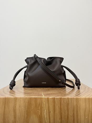 Loewe Mini Flamenco Clutch In Nappa Calfskin Chocola 23 x 18 x 9 cm
