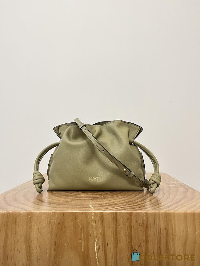 Loewe Mini Flamenco Clutch In Nappa Calfskin Clay Green 23 x 18 x 9 cm - 1