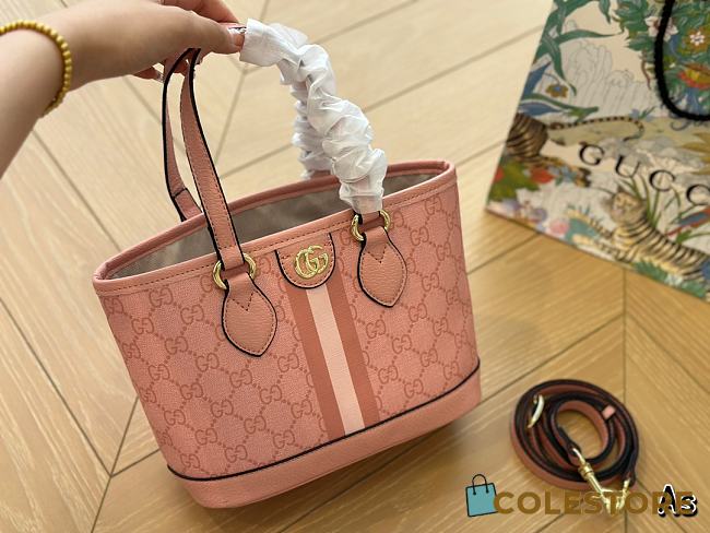 Gucci Ophidia Small Tote Bag Dust Pink 20 x 25 cm  - 1