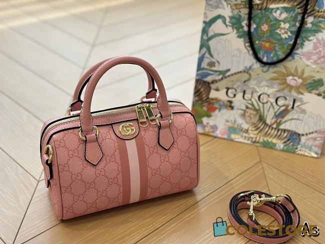 Gucci Ophidia GG Mini Top Handle Bag Pink 20 cm - 1