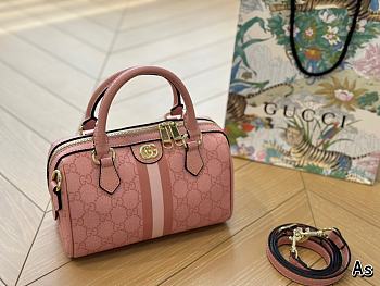 Gucci Ophidia GG Mini Top Handle Bag Pink 20 cm