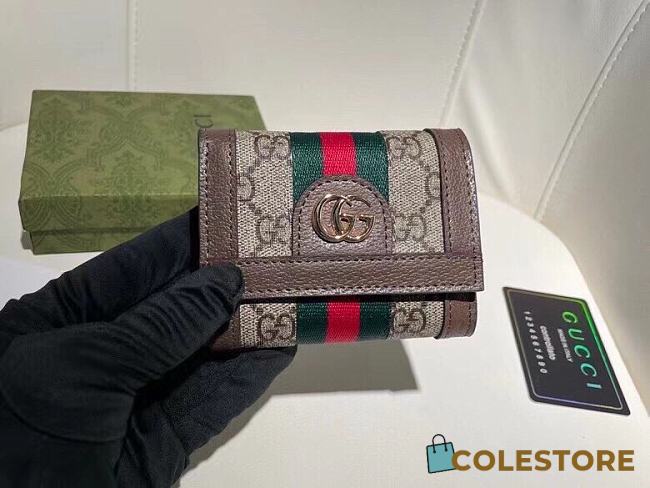 Gucci Ophidia GG Brown Wallet 11 x 9 x 3 cm - 1