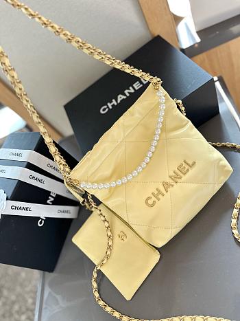 Chanel 22 Bag Mini Yellow 20 cm