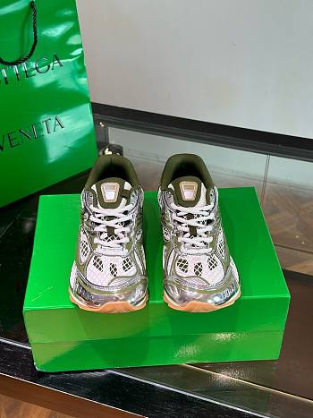 Bottega Veneta Orbit Sneaker In Green Olive