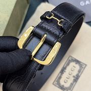 Gucci Black Belt With Gold Hook - 1