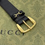 Gucci Black Belt With Gold Hook - 3