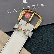 Gucci White Belt With Gold Hook - 4