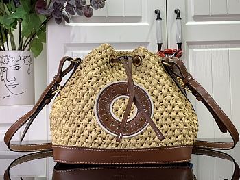 Louis Vuitton Raffia Bucket Bag 22 x 24 x 15cm