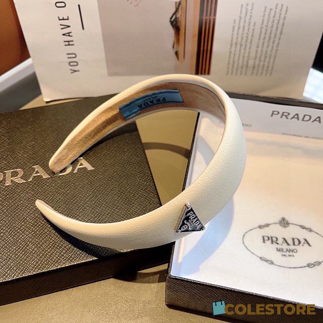 Prada Headband In White  - 1