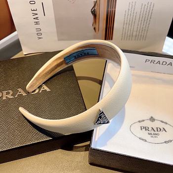 Prada Headband In White 