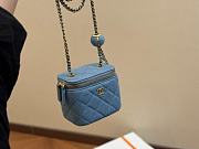 Chanel 22C Mini Vanity Pearl Crush Denim Bag 10.9 cm - 1