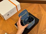 Chanel 22C Mini Vanity Pearl Crush Denim Bag 10.9 cm - 5