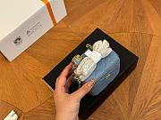 Chanel 22C Mini Vanity Pearl Crush Denim Bag 10.9 cm - 4