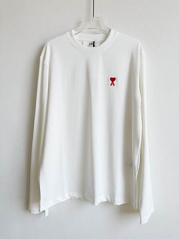 Ami Long Sleeve Shirt White 