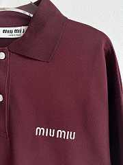 MiuMiu Polo Long Sleeve Rouge - 3