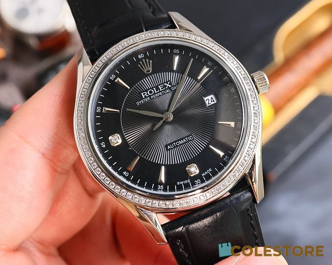 Rolex Watch Black And Silver - 1