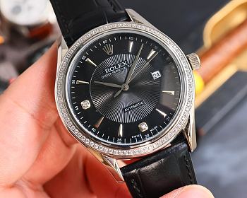 Rolex Watch Black And Silver