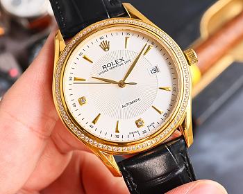 Rolex Watch White And Gold