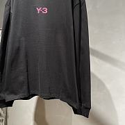 Y3 Pink Logo Black Sweater - 5