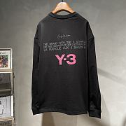 Y3 Pink Logo Black Sweater - 4