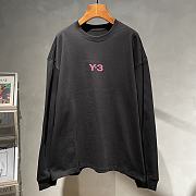 Y3 Pink Logo Black Sweater - 3