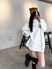 Crow Heart Long Sleeve Shirt White - 1