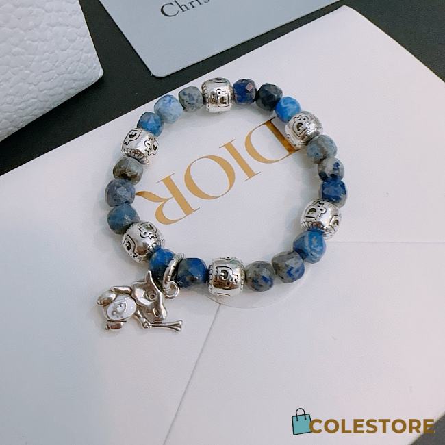 Dior Blue And Silver Pearl Bracelet - 1