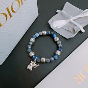 Dior Blue And Silver Pearl Bracelet - 5