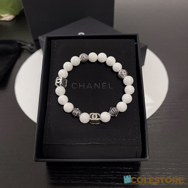 Chanel White Pearl Bracelet - 1