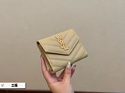 Sanit Laurent Mini Wallet Beige 13 x 10 cm - 1