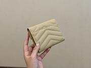 Sanit Laurent Mini Wallet Beige 13 x 10 cm - 4