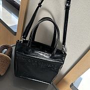 Alexander Wang Punch Small Tote In Crackle Patent Leather Black 18 cm - 5
