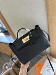 Hermes Kelly 2424 Mini Black Bag 21 x 10 x 15 cm - 1