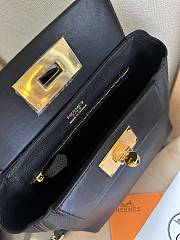 Hermes Kelly 2424 Mini Black Bag 21 x 10 x 15 cm - 3