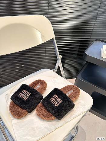 MiuMiu Slippers Brown And Black