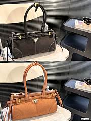Prada Suede Handbag Black 32 x 17 cm - 6