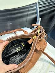 Prada Suede Handbag Black 32 x 17 cm - 4