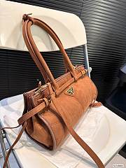 Prada Suede Handbag Black 32 x 17 cm - 3