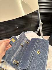 Colestore Chanel Classc 11.12 Flappy Bag Blue 25 x 16 cm - 5