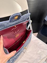 Colestore Chanel Classc 11.12 Flappy Bag Blue 25 x 16 cm - 2