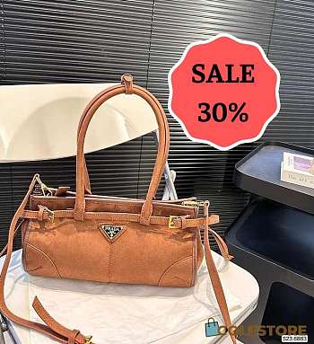Onlu $189 Prada Suede Handbag 32 x 17 cm