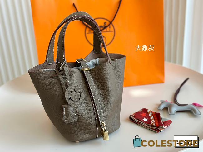 Hermes Bucket Bag Brown 18 cm - 1