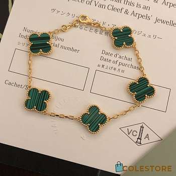 Van Cleef & Arpels Green Four-leaf Clover Bracelet